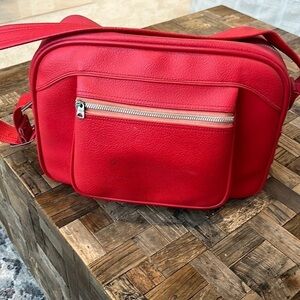 Vintage American Tourister Red Shoulder Carry On Travel Bag